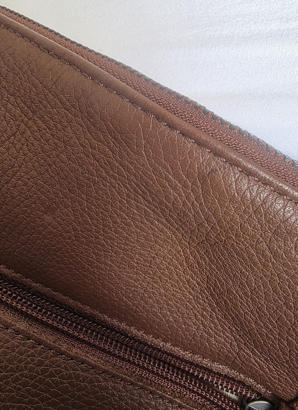 Lucky Brand Brown Leather Crossbody Bag with Signature Clover Charm - Picture 13 of 15